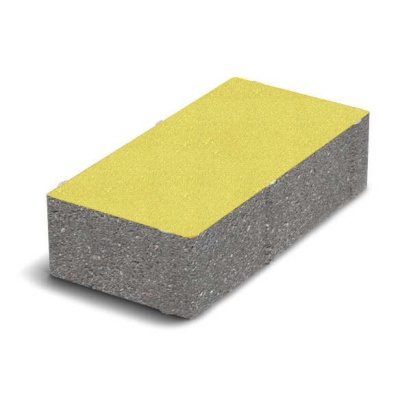 Тротуарная плитка "Кирпичик" жёлтая 40 мм